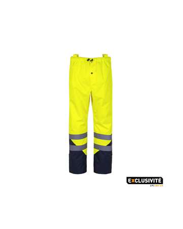 Image de PANTALON PLUIE HV KITA EPI CENTER JAUNE FLUO/MARINE TL