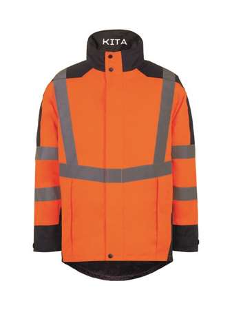 Image de VESTE DE PLUIE HV KITA EPI CENTER ORANGE FLUO/MARINE TM