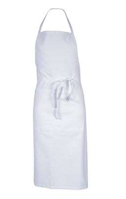 Image de TABLIER À BAVETTE COTON 110X100 PISE BLANC