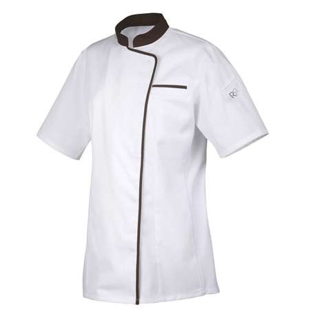 Image de VESTE CUISINE EXPRESSION MC F BLANC/NOIR T00