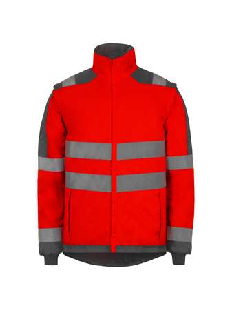 Image de GILET CHAUD 2/1 HV KITA EPI CENTER ROUGE FLUO/GRIS T4XL