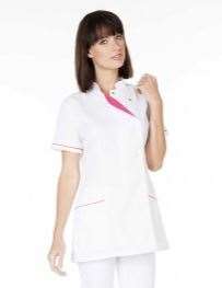 Image de TUNIQUE JULIE 50/50 MC BLANC/FRAMBOISE T2