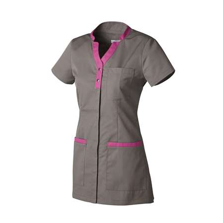 Image de TUNIQUE LOUNA PC MC TAUPE/FRAMBOISE T2