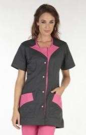 Image de TUNIQUE ROMMY PC MC CHARBON/FRAMBOISE T4