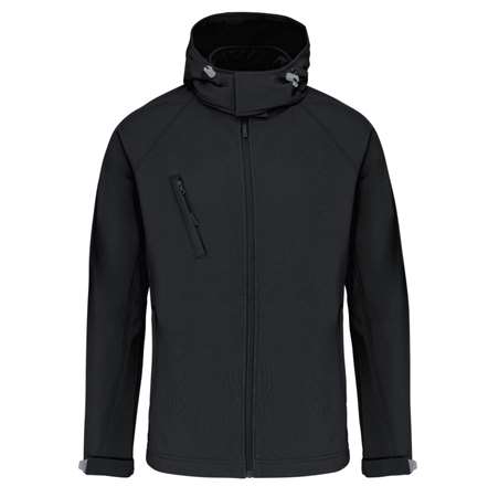 Image de VESTE SOFTSHELL A CAPUCHE K413 H BLACK TM